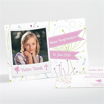 Dankeskarte Konfirmation farbenfrohe konfirmation