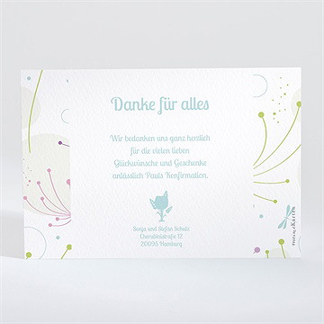 Dankeskarte Konfirmation blaue konfirmation - vue 2