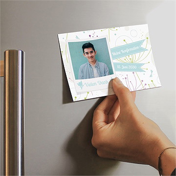 Dankeskarte Konfirmation blaue konfirmation - magnet - vue 2