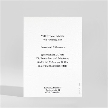 Trauerkarte von herzen - vue 2