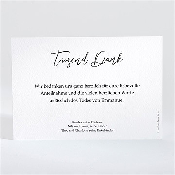 Trauerdanksagung Von Herzen - vue 2
