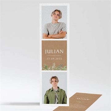 Dankeskarte Konfirmation fotostreifen