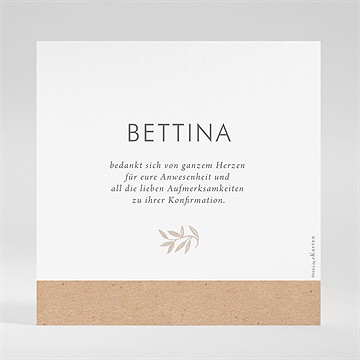 Dankeskarte Konfirmation goldenes initial - vue 2