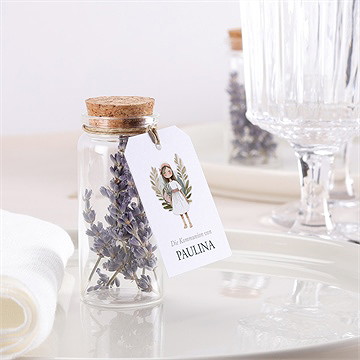 Glasfläschchen Mit Korken Kommunion Engelchen - vue 2