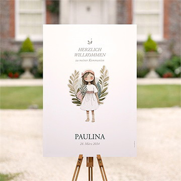 Willkommensschild Kommunion Engelchen - vue 2