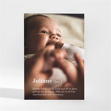 Geburtskarte worterklärung - magnet