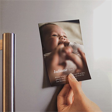 Geburtskarte worterklärung - magnet - vue 2