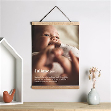 Geburtsposter Worterklärung - vue 2