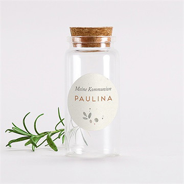 Glasfläschchen Mit Korken Kommunion Blumenmädchen - Sticker