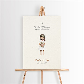 Willkommensschild Kommunion Blumenmädchen