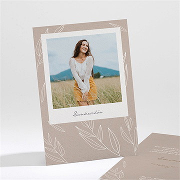 Dankeskarte Konfirmation blätterspiel