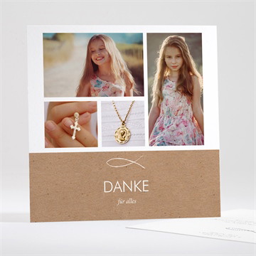 Dankeskarte Konfirmation luxuriöser goldkranz