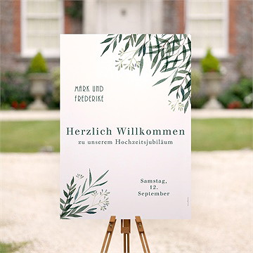 Willkommensschild Hochzeitsjubiläum Alles In Einem - 50 Jahre - vue 2