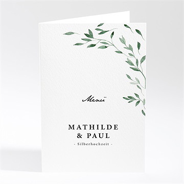 Menükarten Hochzeitsjubiläum Florale Zartheit - 25 Jahre