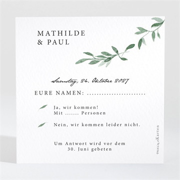 Antwortkarte Hochzeitsjubiläum florale zartheit - 50 jahre