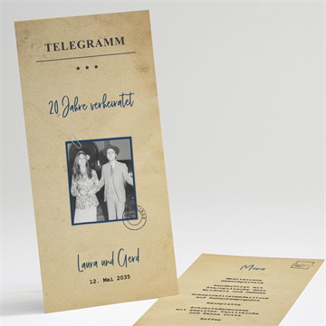 Menükarten Hochzeitsjubiläum telegramm zum jubiläum