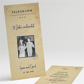 Menükarten Hochzeitsjubiläum telegramm zum jubiläum