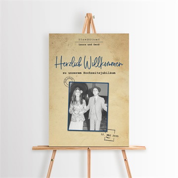 Willkommensschild Hochzeitsjubiläum telegramm zum jubiläum