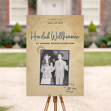 Willkommensschild Hochzeitsjubiläum Telegramm Zum Jubiläum - vue 2