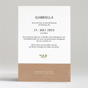 Einladung Kommunion floraler fotorahmen - vue 2