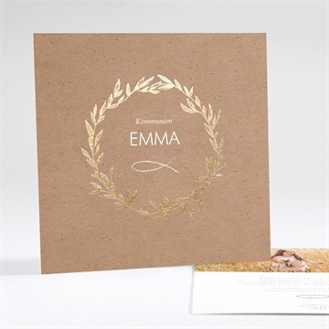 Einladung Kommunion blattgold der seele