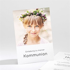 Einladung Kommunion moderne schlichtheit