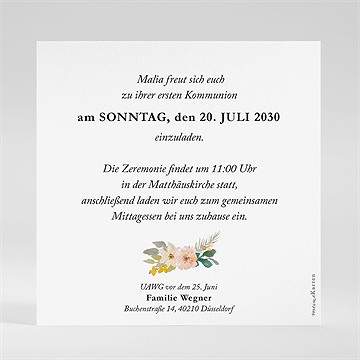 Einladung Kommunion symbole und glaube - vue 2