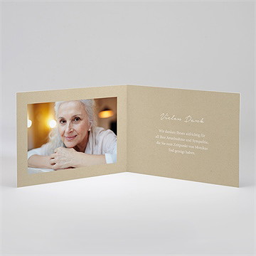 Trauerdanksagung Herbstblumen - Klappkarte - vue 2