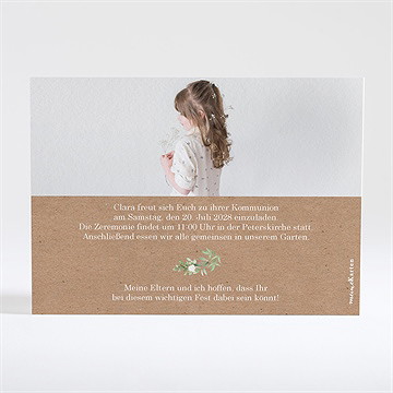 Einladung Kommunion dezenter kranz - vue 4