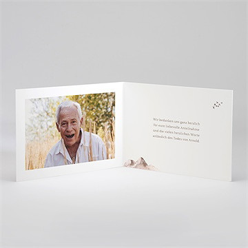 Trauerdanksagung dämmerung - klappkarte - vue 2