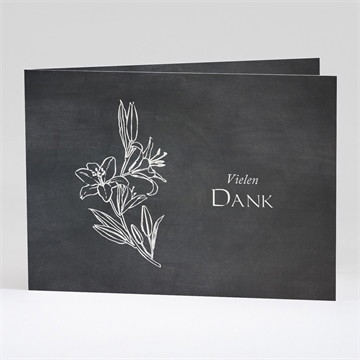 Trauerdanksagung lilien - klappkarte
