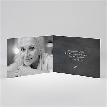 Trauerdanksagung Lilien - Klappkarte - vue 2