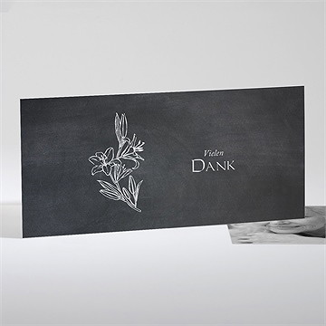 Trauerdanksagung Lilien - Querformat