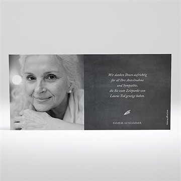 Trauerdanksagung Lilien - Querformat - vue 2