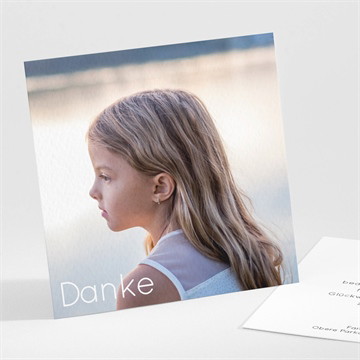 Dankeskarte Kommunion Moderne schlichtheit