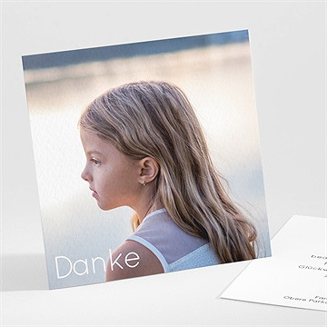 Dankeskarte Kommunion moderne schlichtheit