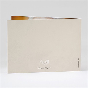 Trauerdanksagung Weißer Strauß - Klappkarte - vue 3