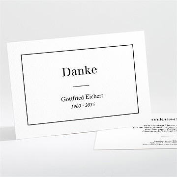 Trauerdanksagung Klassisch - Querformat