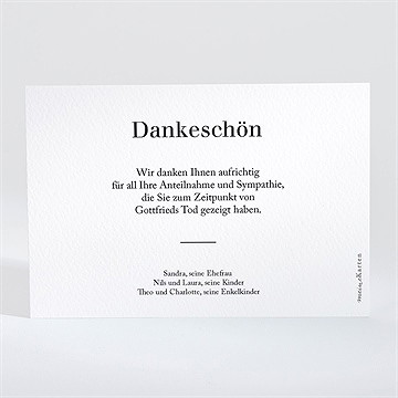 Trauerdanksagung Klassisch - Querformat - vue 2