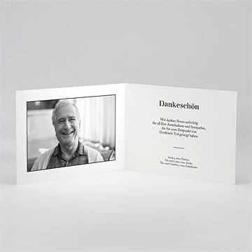 Trauerdanksagung Klassisch - Klappkarte - vue 2