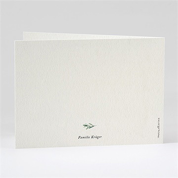 Trauerdanksagung Elegante Blätterillustration 2 - vue 3