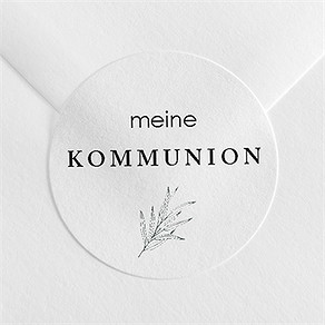Aufkleber Kommunion blätterzeichnung