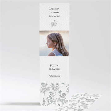 Andenken Kommunion Blätterzeichnung
