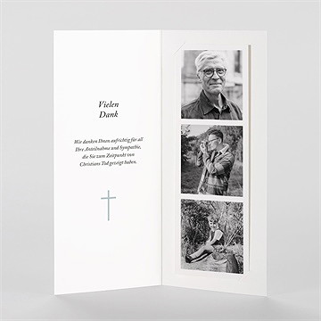 Trauerdanksagung einfache elegan - fotostreifen - vue 2