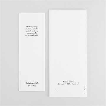 Trauerdanksagung einfache elegan - fotostreifen - vue 3