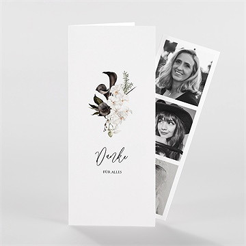 Trauerdanksagung Orchideen - Fotostreifen