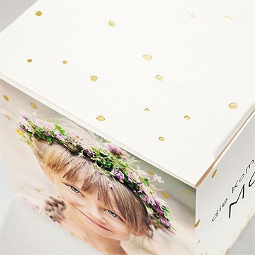 Geschenkbox Kommunion moderne schlichtheit - gold - vue 2