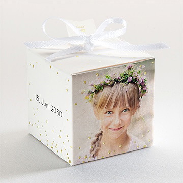 Geschenkbox Kommunion moderne schlichtheit - gold - vue 3