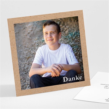 Dankeskarte Konfirmation elegante schlichtheit