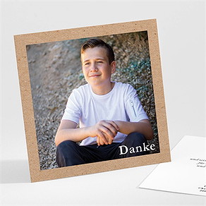 Dankeskarte Konfirmation elegante schlichtheit